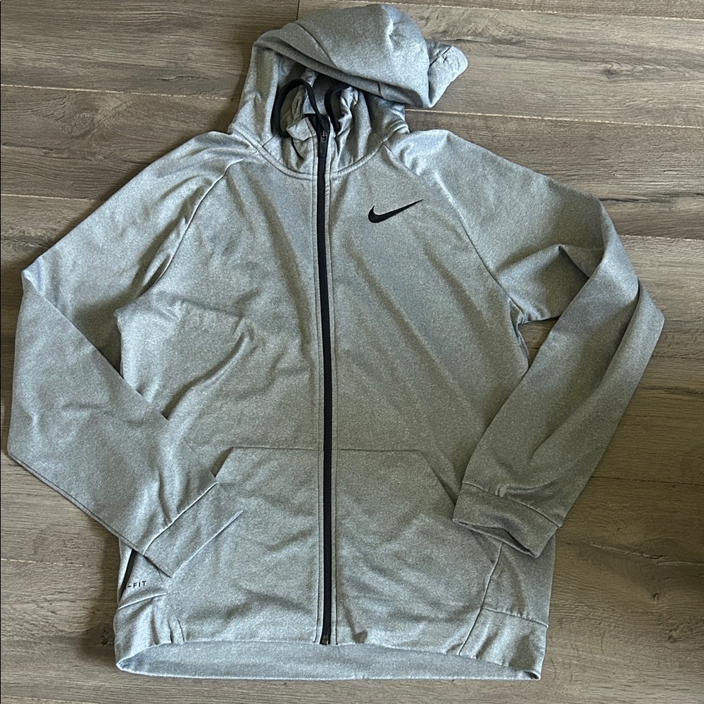 Nike Men's Light Gray Windbreaker Jacket
